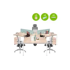 ACTIMOB - Combo muebles de Oficina: Estación de Trabajo para 3 personas