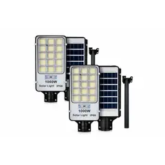 GENERICO - Pack 2 Foco Solar 1000w Led Iluminacion Alta Potencia resistente ip66