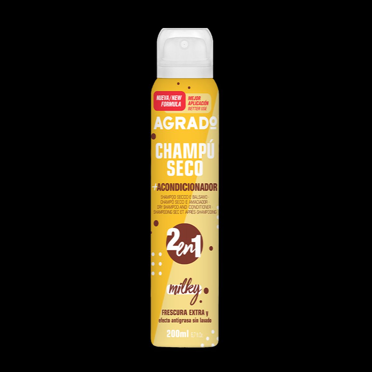 AGRADO - Champú Agrado Seco Spray Milky