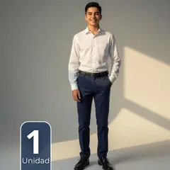 UTILISIMO - Camisa Escolar Blanca Manga Larga Colegio para Niños y Juvenil