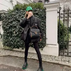 BOVINITA - Cartera Mujer Bandolera Ecocuero Negro Asa De Mano Handbag