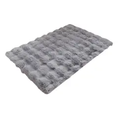 OKAY - Alfombra De Piel Sintética Conejo Extra Suave Gris