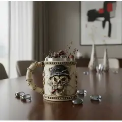 GENERICO - Taza Termica De Acero Con Calavera En 3d