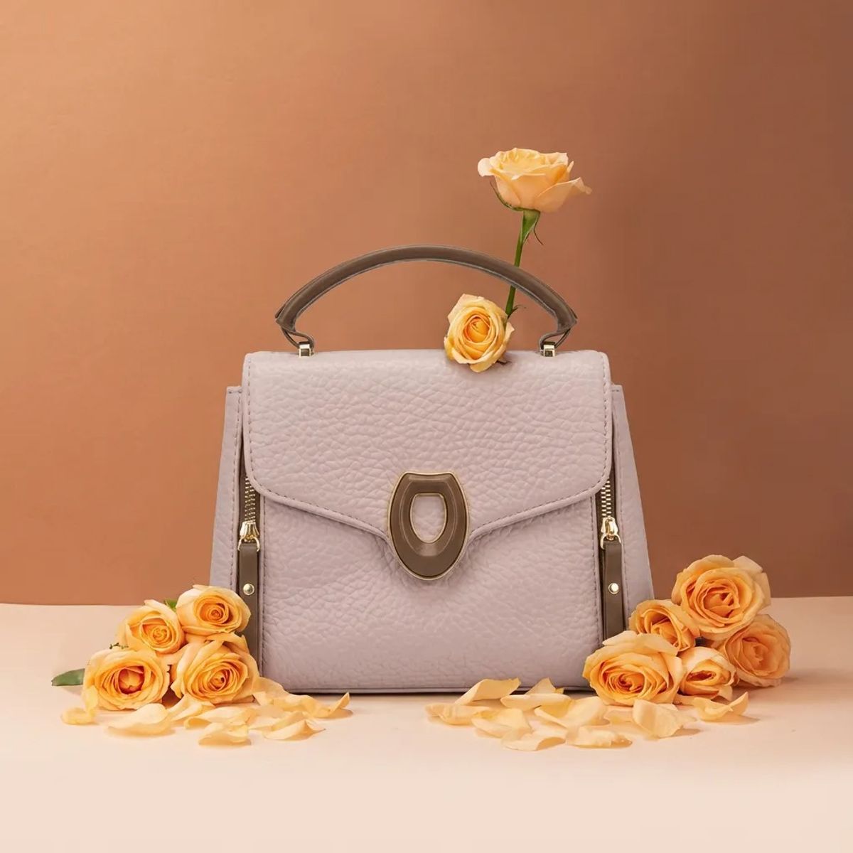 BOVINITA - Cartera Mujer Bandolera Rosa Palo Handbag Elegante Casual