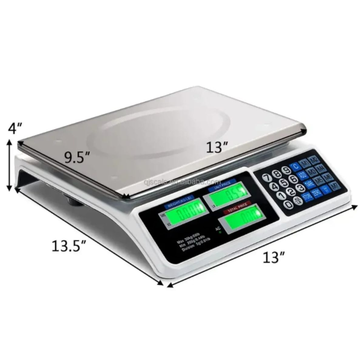 RAF - Báscula Comercial Digital Balanza Raf40kg Precisión Unico