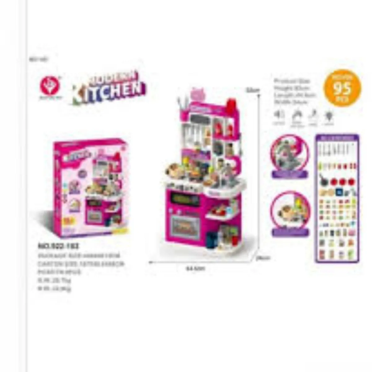 ANGELES DEL HOGAR - Cocinita Infantil Para Niñas 95 Piezas