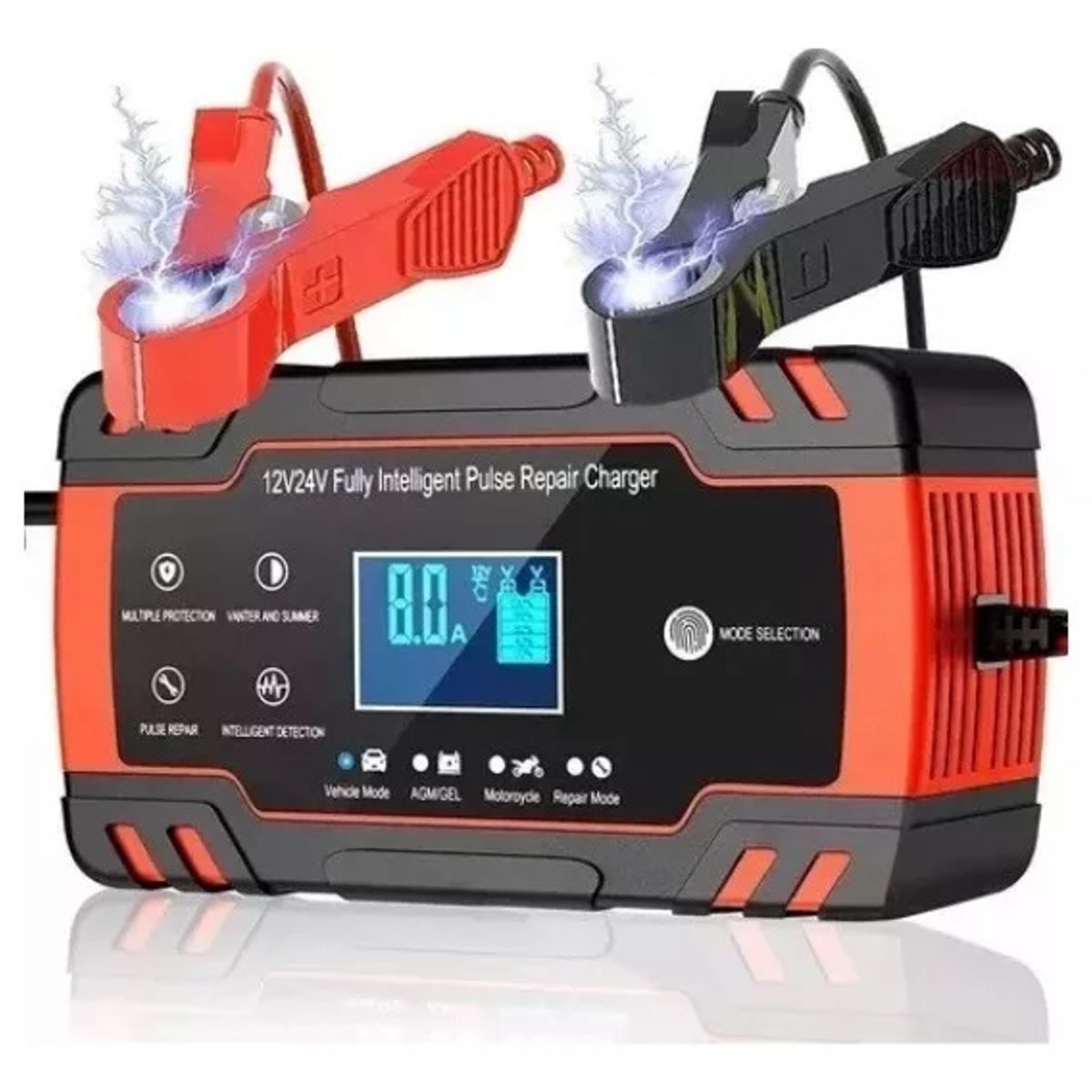 GENERICO - Cargador de bateria partidor inteligente 12V para Auto Moto