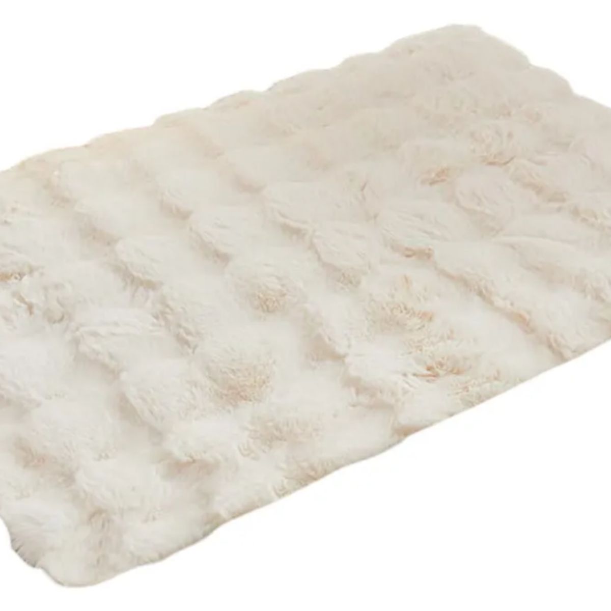 OKAY - Alfombra De Piel Sintética Conejo Extra Suave Blanco