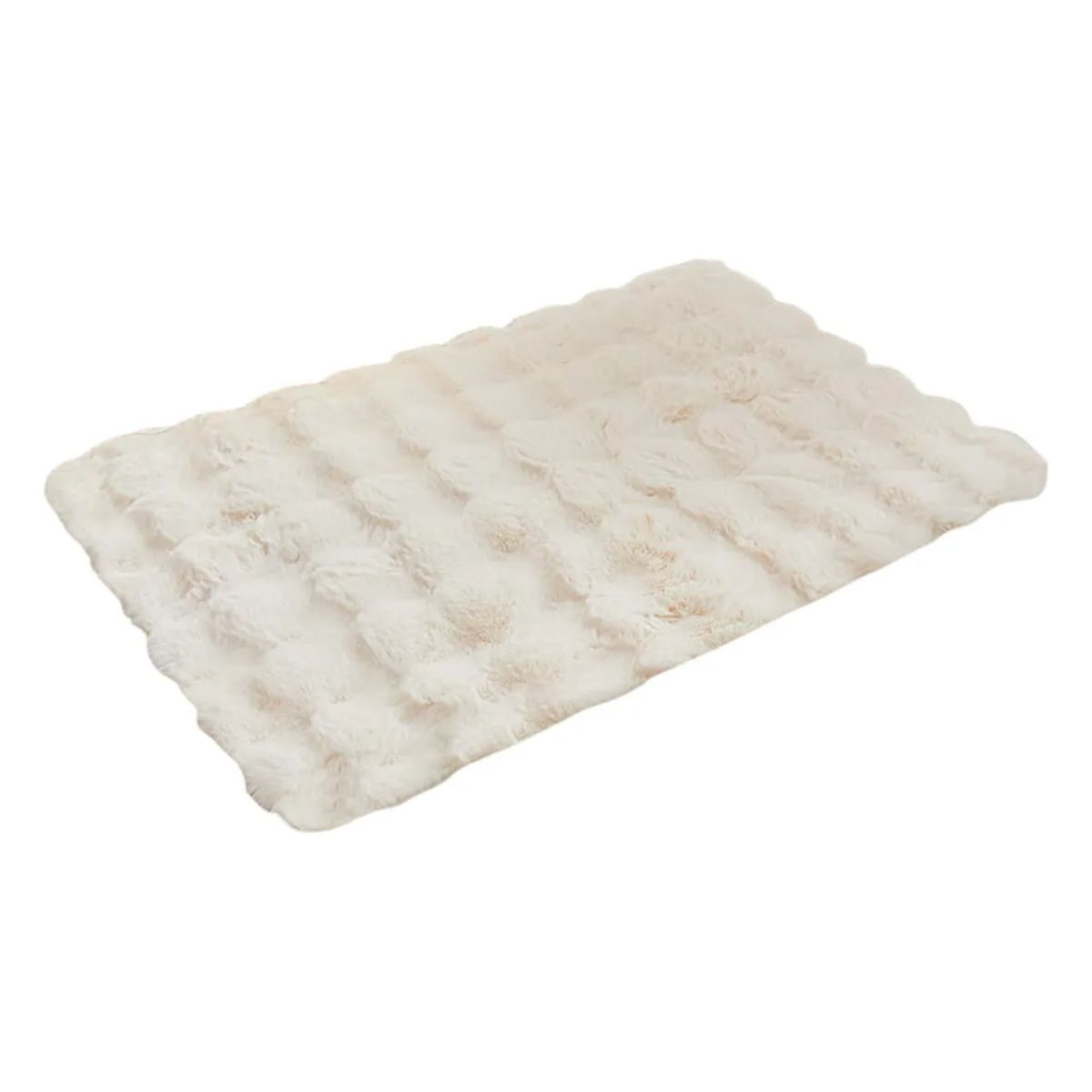 OKAY - Alfombra De Piel Sintética Conejo Extra Suave Blanco