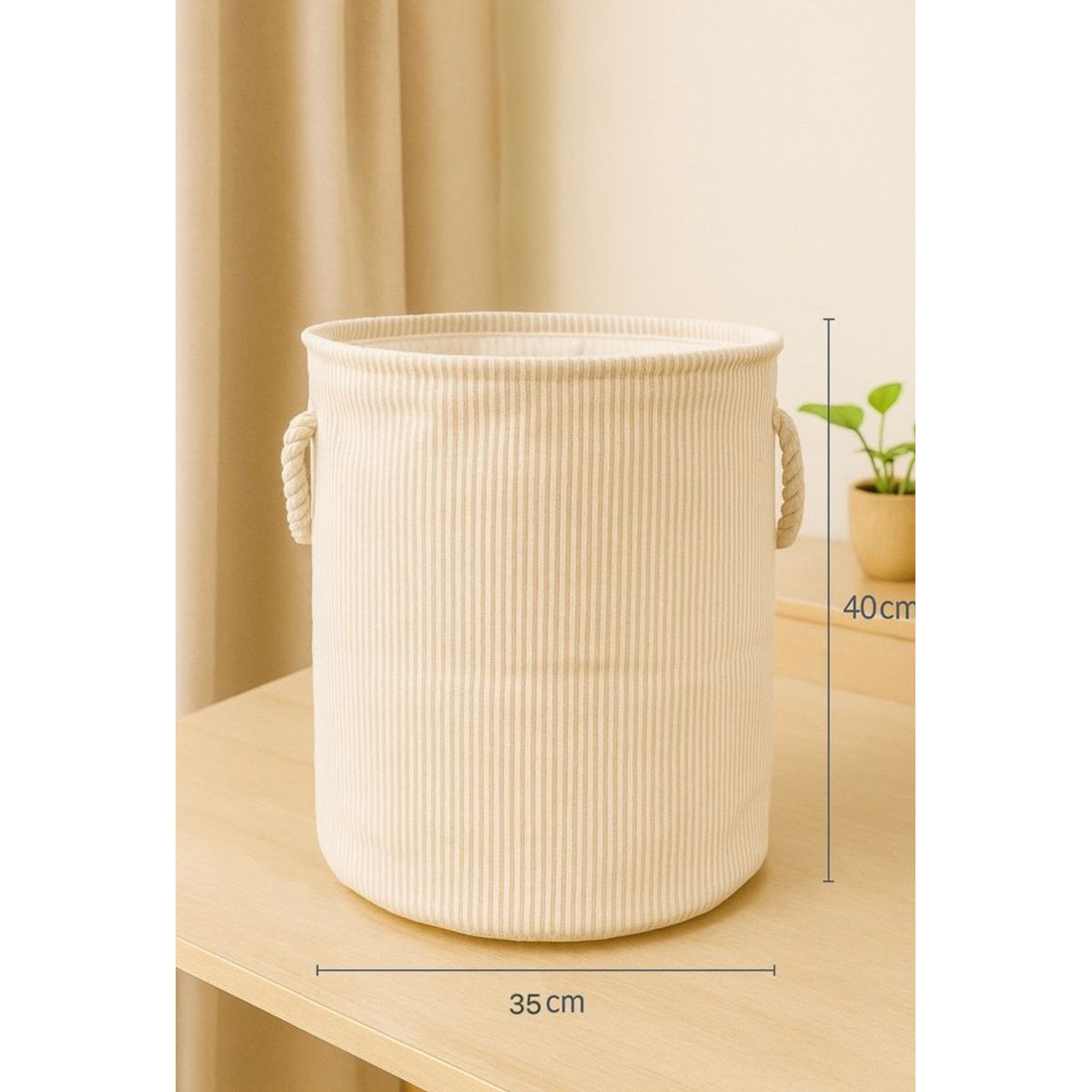 GENERICO - CESTA CIRCULAR PLEGABLE PORTÁTIL MULTIUSOS CON ASAS