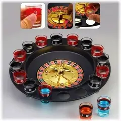 GENERICO - FIGOIMPORT Juego Fiestas Ruleta Rusa Estilo Casino Beber Shots 16 Copas