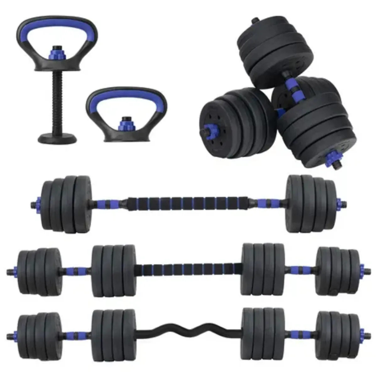 HYPERHIKE - Set Mancuernas Barras Pesas Rusas Unibles 30 Kg Hyperhike