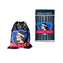 GENERICO - Bolsa De Genero Para Niños Párvulo + Toalla De Mano Algodón Negro-Gris