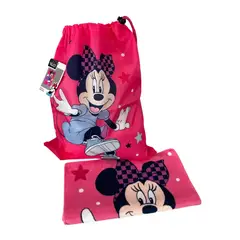 GENERICO - Bolsa De Genero Para Niños Párvulo 36x35 Cm + Toalla De Mano Fucsia