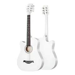IMPORTCLICK - Guitarra Acústica 38" Más Accesorios Blanco