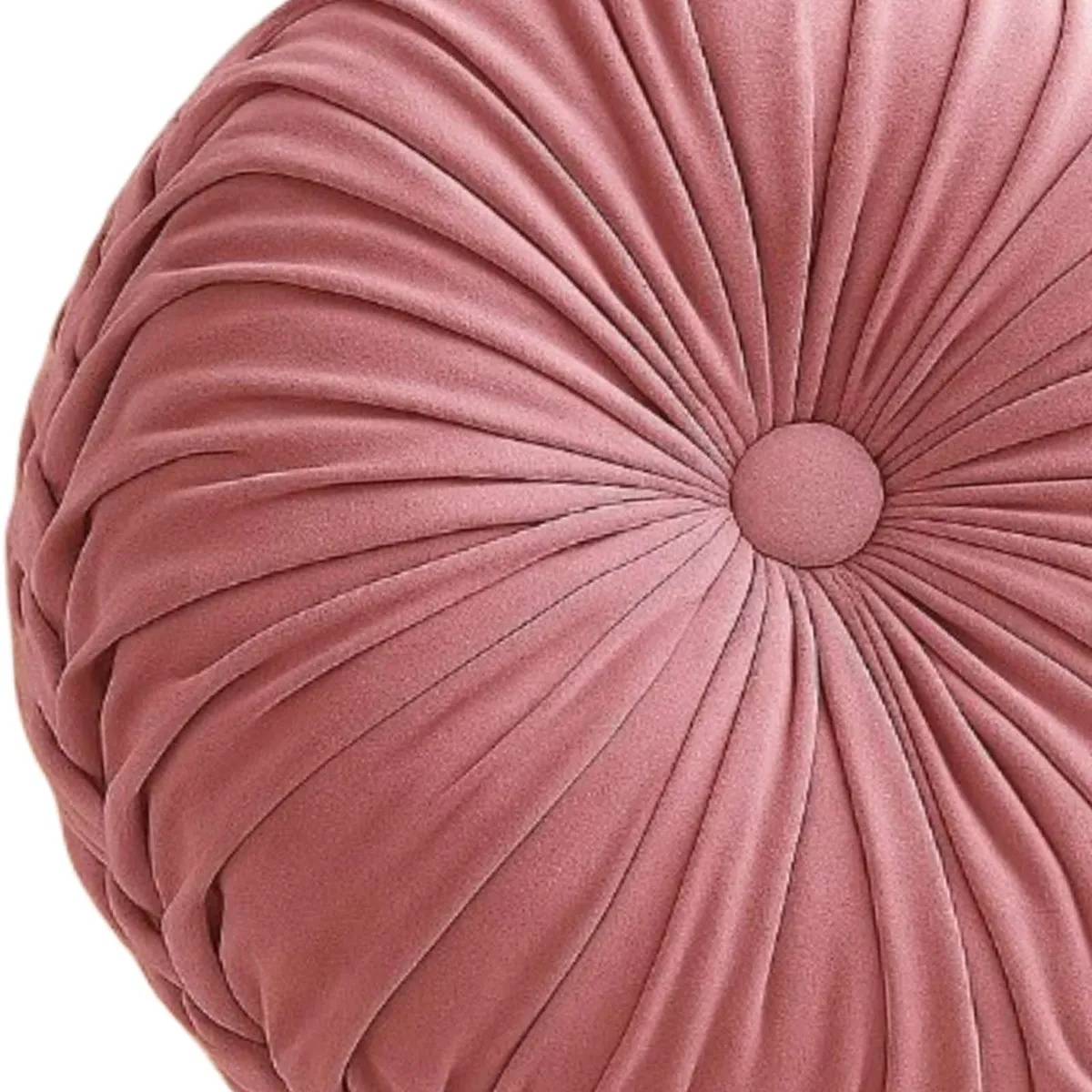 GENERICO - COJINES DECORATIVOS REDONDO PACK DE 2 PIEZAS CON PLIEGUES