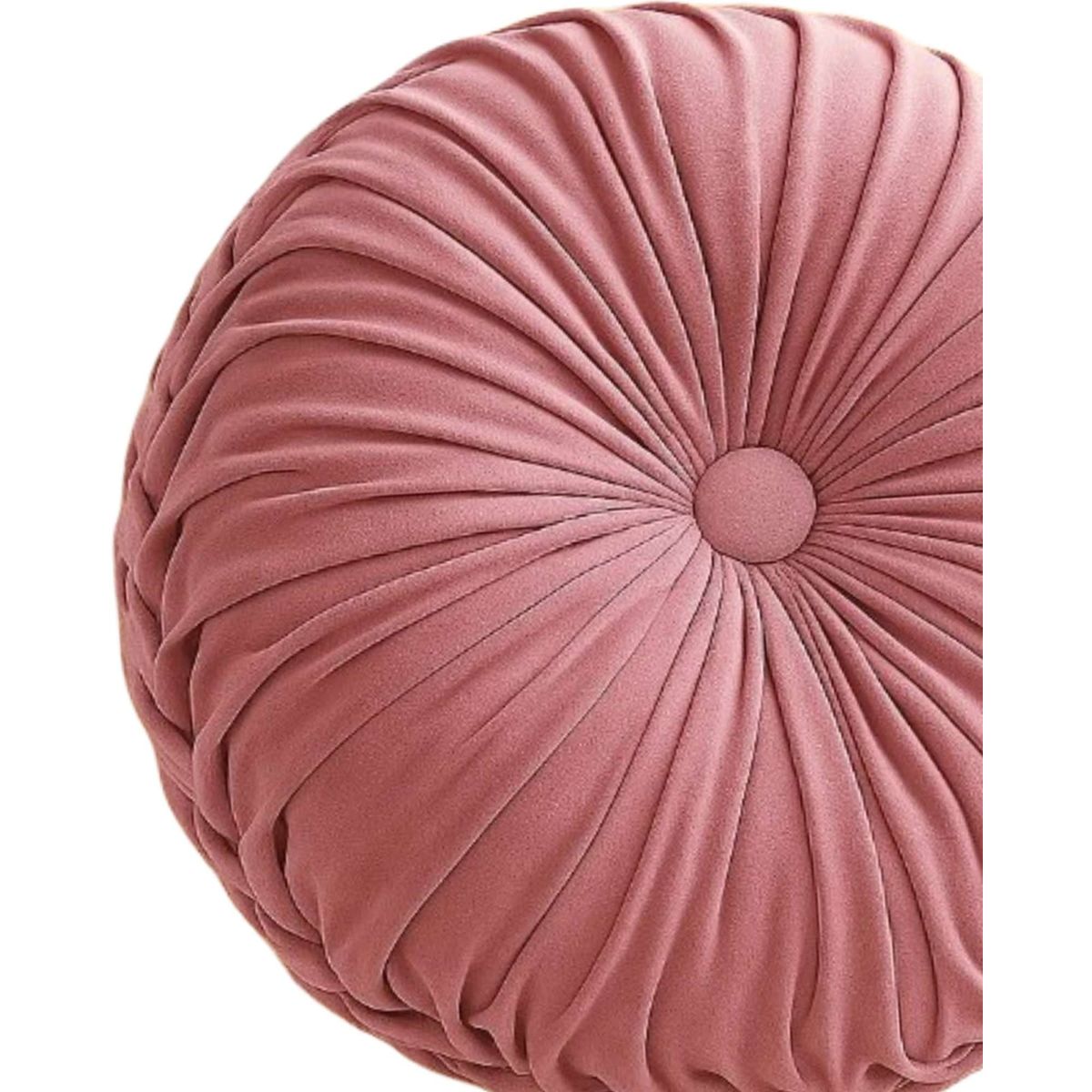 GENERICO - COJINES DECORATIVOS REDONDO PACK DE 2 PIEZAS CON PLIEGUES