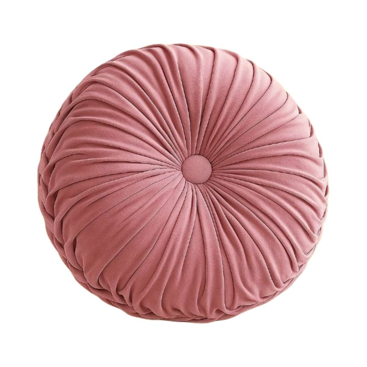 GENERICO - COJINES DECORATIVOS REDONDO PACK DE 2 PIEZAS CON PLIEGUES