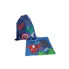 GENERICO - Bolsa De Genero Para Niños Párvulo + Toalla De Mano Algodón Azul oscuro