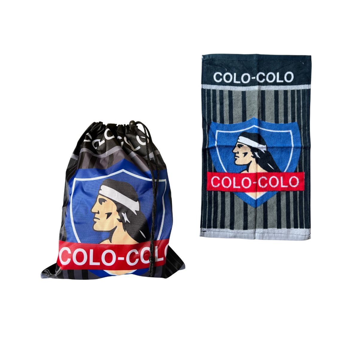 GENERICO - Bolsa De Genero Para Niños Párvulo + Toalla De Mano Algodón Negro-Gris