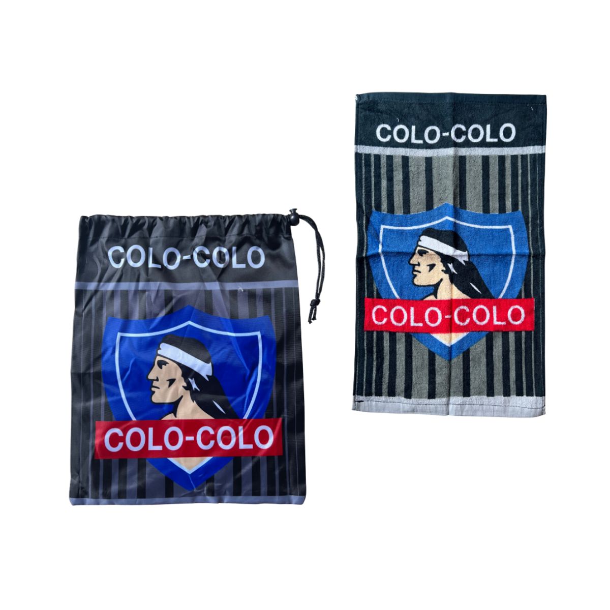 GENERICO - Bolsa De Genero Para Niños Párvulo + Toalla De Mano Algodón Negro-Gris