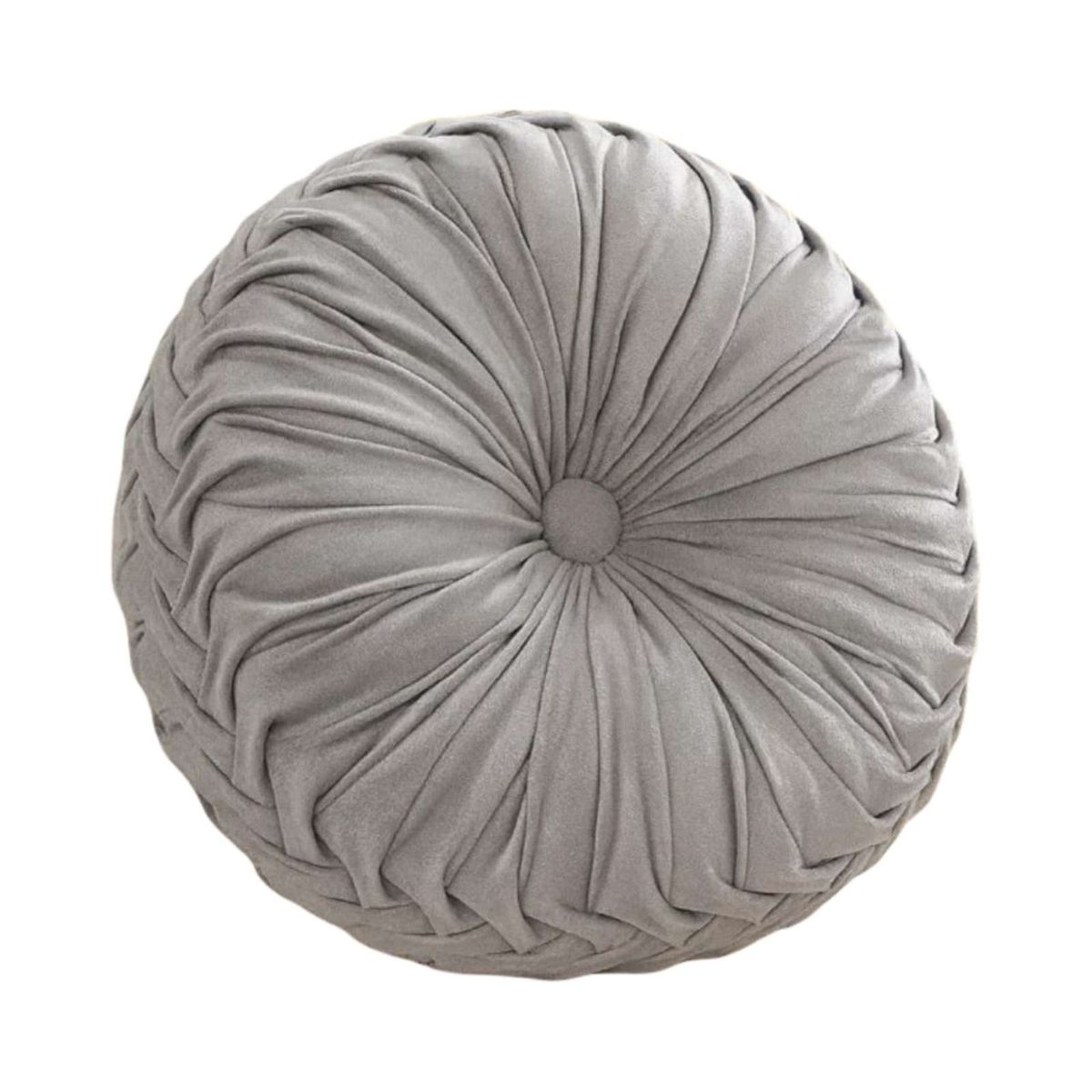 GENERICO - COJINES DECORATIVOS REDONDO PACK DE 2 PIEZAS CON PLIEGUES