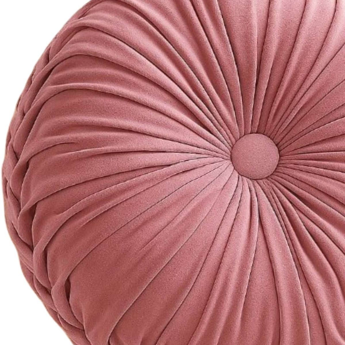 GENERICO - COJINES DECORATIVOS REDONDO PACK DE 2 PIEZAS CON PLIEGUES