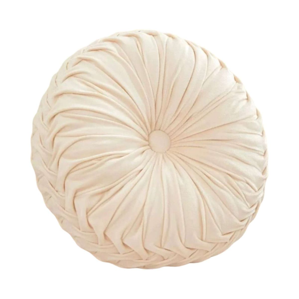 GENERICO - COJINES DECORATIVOS REDONDO PACK DE 2 PIEZAS CON PLIEGUES