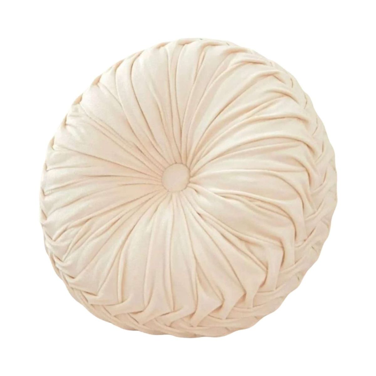 GENERICO - COJINES DECORATIVOS REDONDO PACK DE 2 PIEZAS CON PLIEGUES