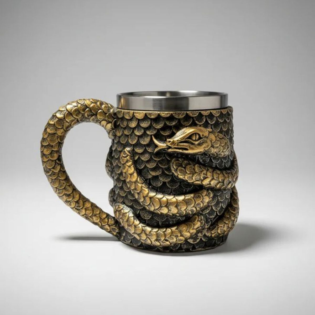 GENERICO - Taza Diseño Medieval Vanguiardista Acero Inoxidable