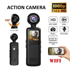 GENERICO - Mini Cámara De Accion Hd Portatil Pantalla Lcd Gira180°