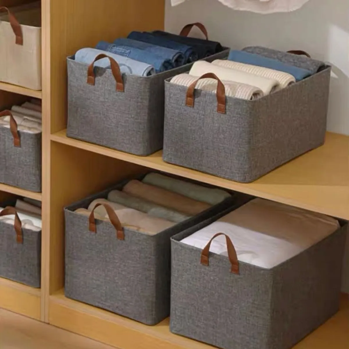 GENERICO - PACK DE TRES CAJAS PLEGABLES ORGANIZADORAS MULTIUSO