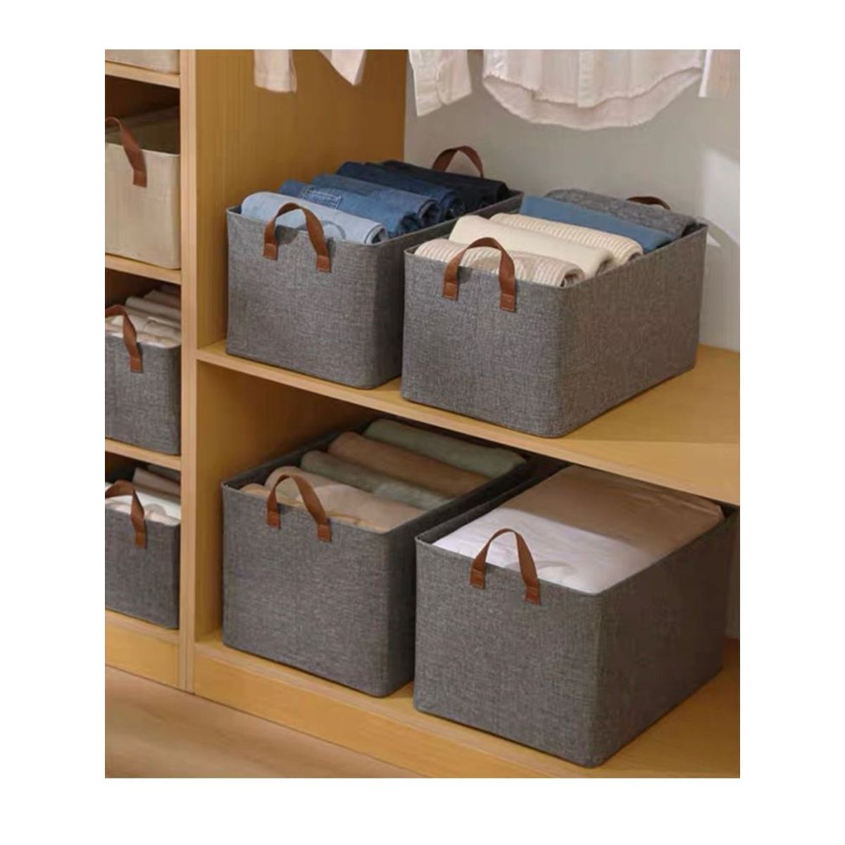 GENERICO - PACK DE TRES CAJAS PLEGABLES ORGANIZADORAS MULTIUSO