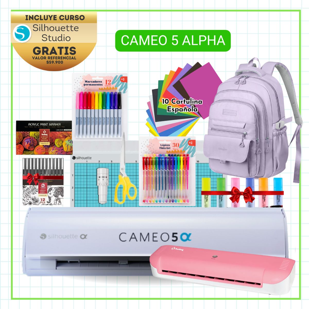 SILHOUETTE - Cameo 5 ALPHA + INSUMOS ESCOLARES 02