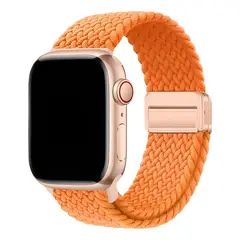 GENERICO - Correa Nylon Trenzada Para Apple Watch 38 40 41mm 42 S10 S11 Naranja