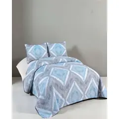 GENERICO - CUBRECAMA CON DISENO Y POMPON 2P MULTICOLOR