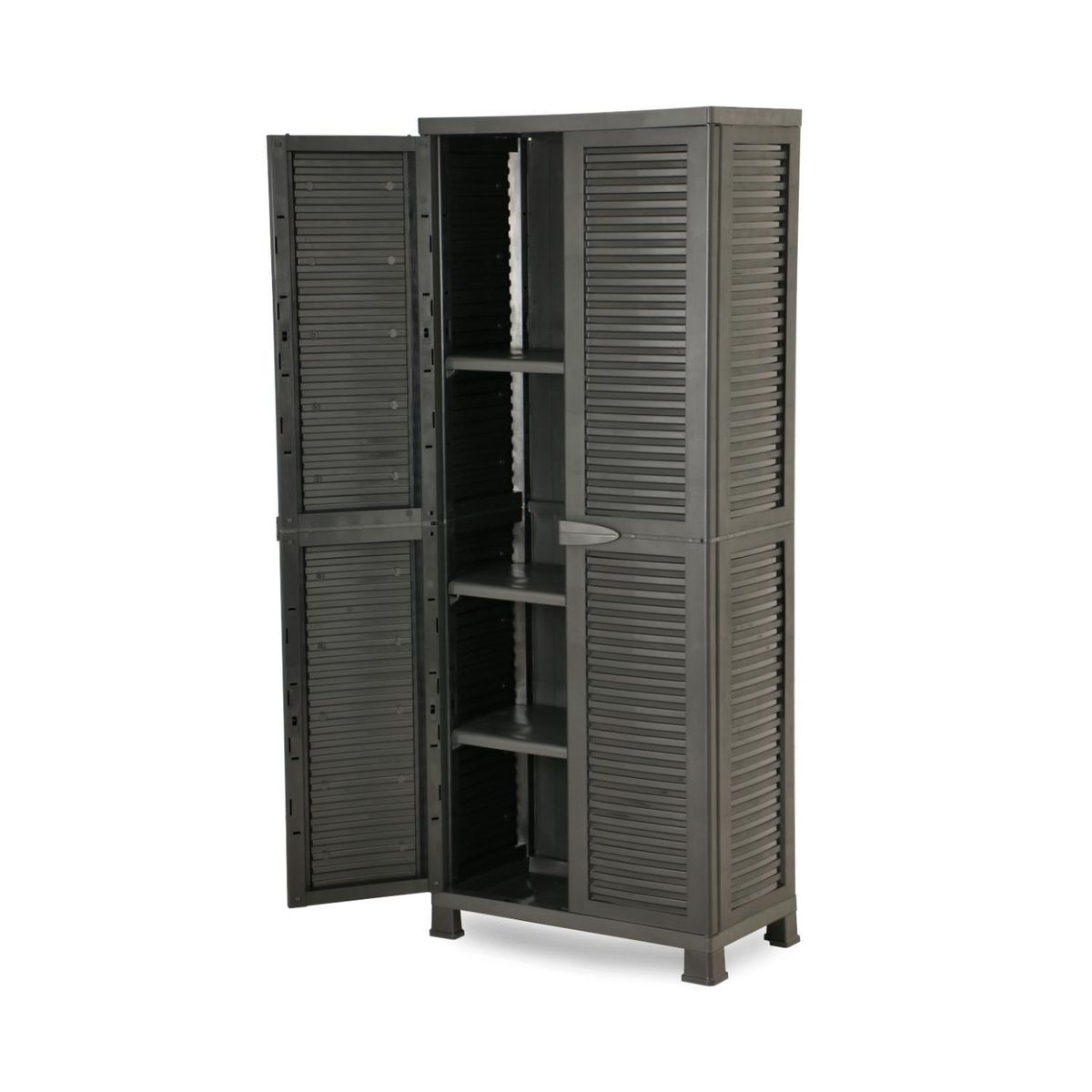 RAM - Armario Closet Plástico Grande Multiuso Negro 68x39x171,5cm