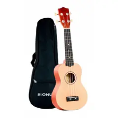 SONUN - Ukelele Soprano Kauai 21 + Funda - Cuerdas Nylon color Natural