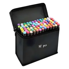 GENERICO - PLUMONES DE 80 PIEZAS DOBLE PUNTA