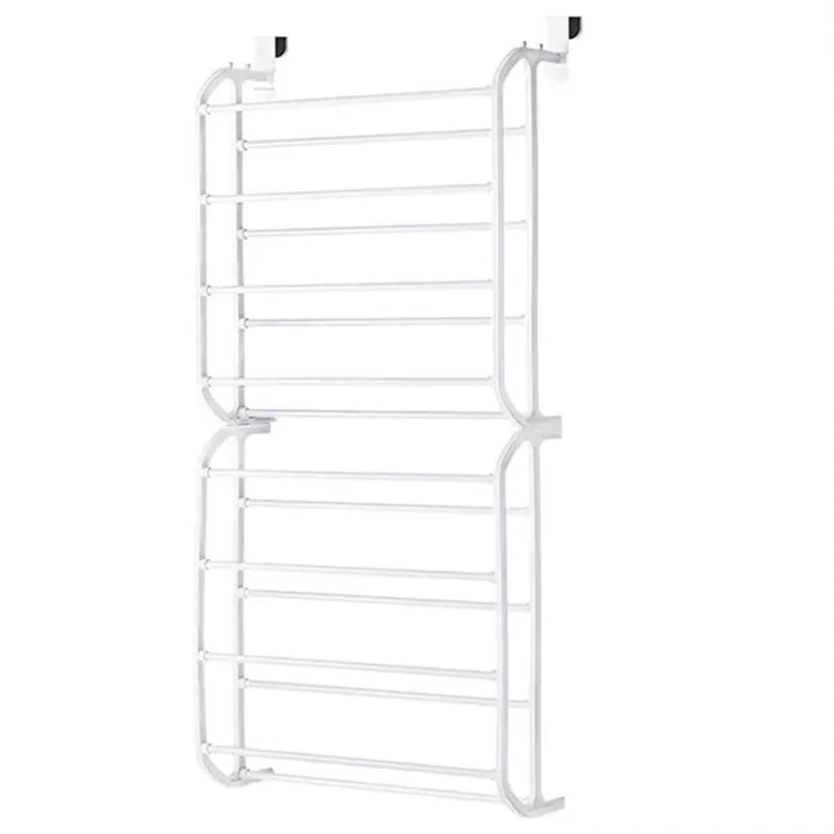 GENERICO - Zapatero Colgante 24 Pares Blanco Organizador De Zapatos Puerta Negro