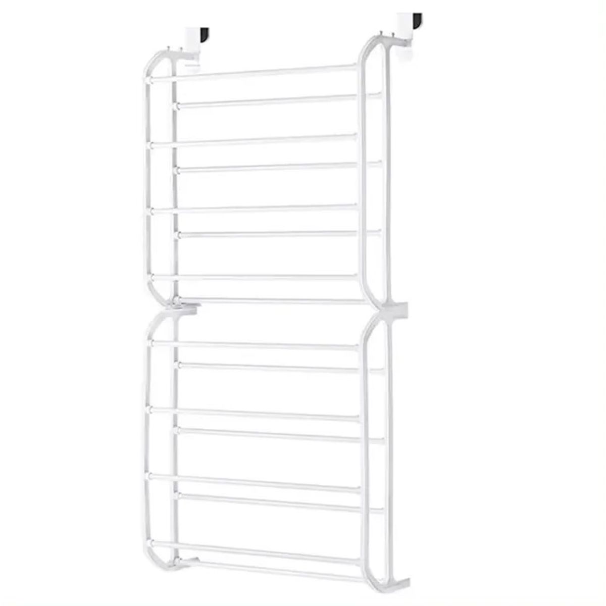 GENERICO - Zapatero Colgante 24 Pares Blanco Organizador De Zapatos Puerta Negro