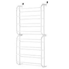 GENERICO - Zapatero Colgante 24 Pares Blanco Organizador De Zapatos Puerta Negro