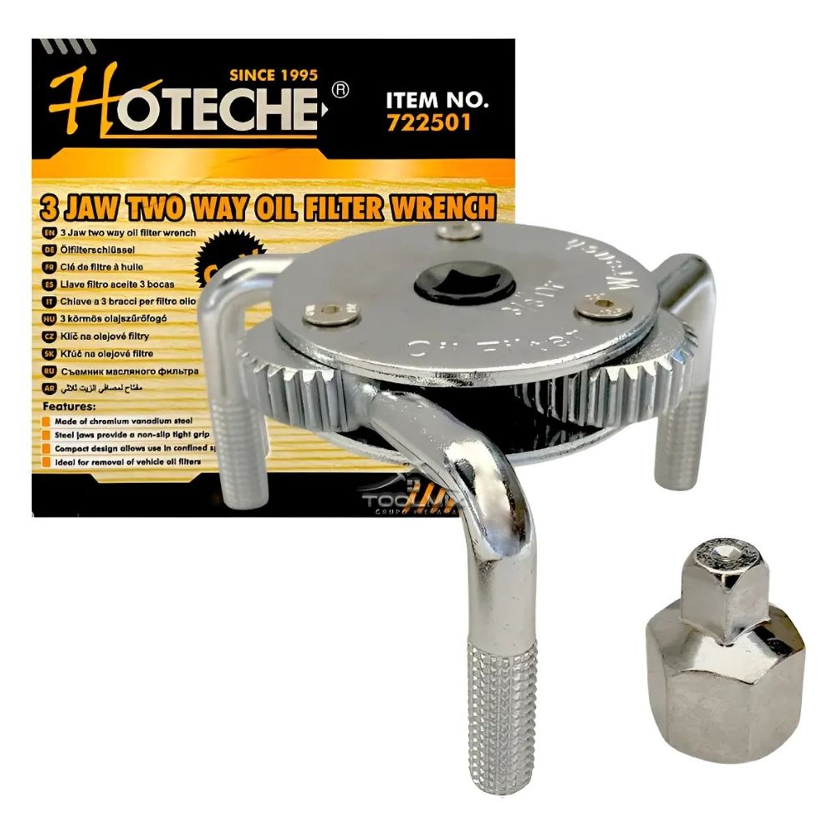 HOTECHE - Llave Saca Filtro De Aceite Tipo Araña Universal Hoteche