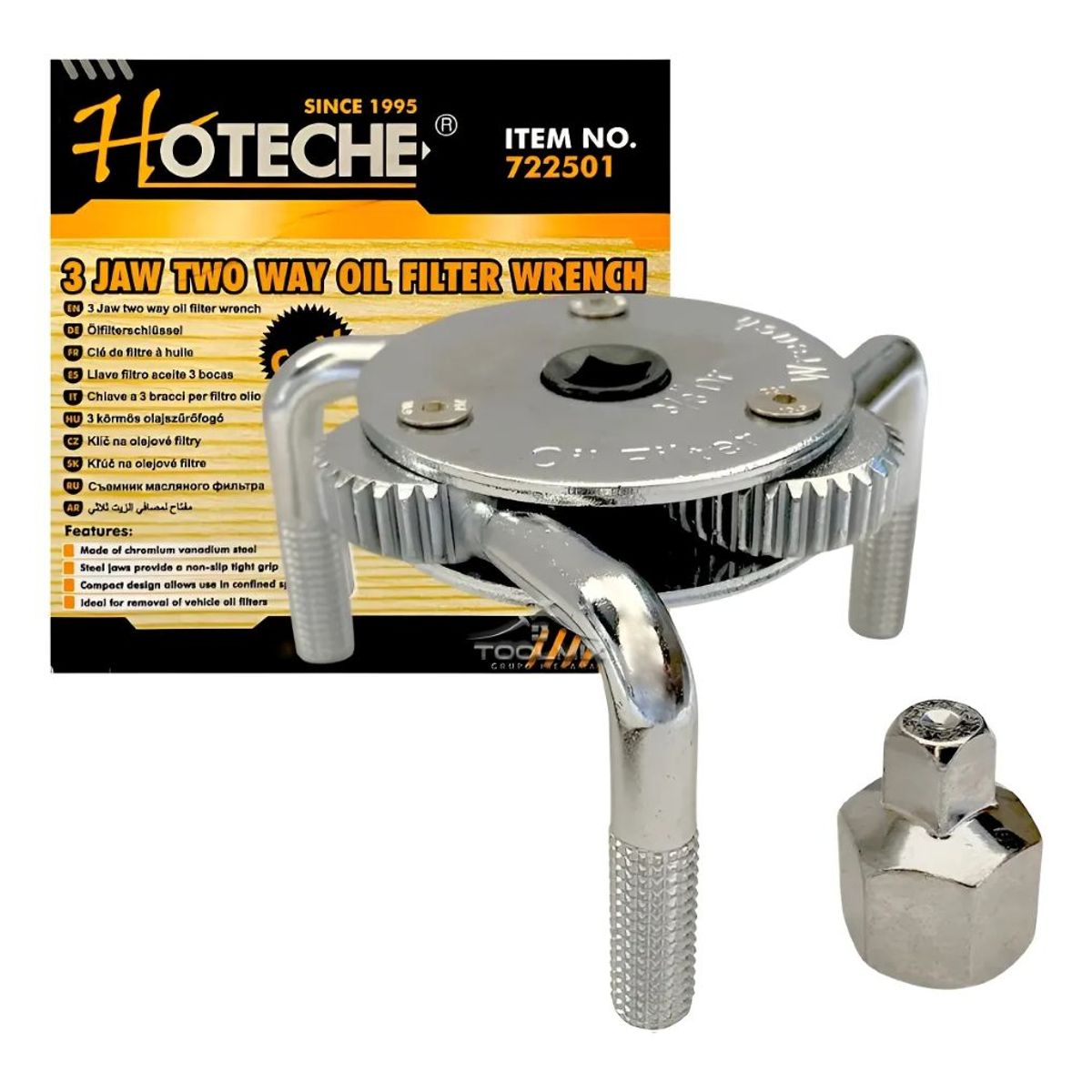 HOTECHE - Llave Saca Filtro De Aceite Tipo Araña Universal Hoteche