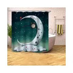 GENERICO - CORTINA DE BAÑO CON FORRO DE DUCHA 180180 cm