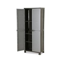Armario Closet Plástico Grande Multiuso Gris 68x39x171,5cm