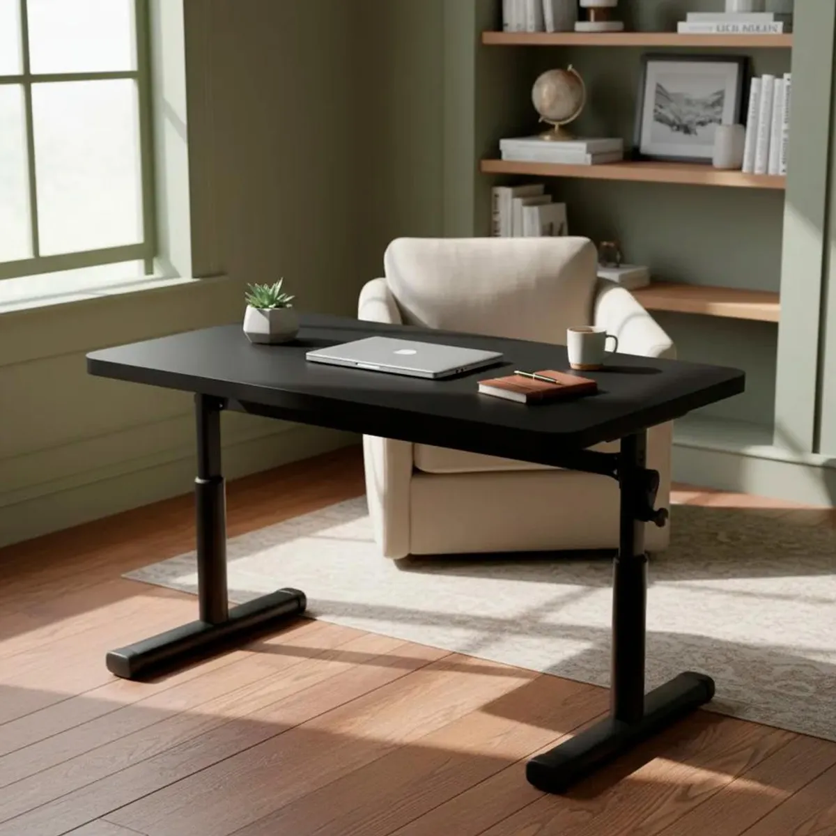 DETODOYMAS - Escritorio Altura Ajustable Manual 120cm Chic Home