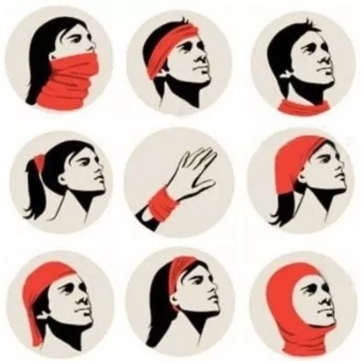 NO LOGO - 5 Bandana + De 100 Diseños A Elegir