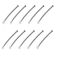 TAUMM - Pack 10 Flexibles Agua Wc Media X 15 16 X 30cm Acero Inox Taum