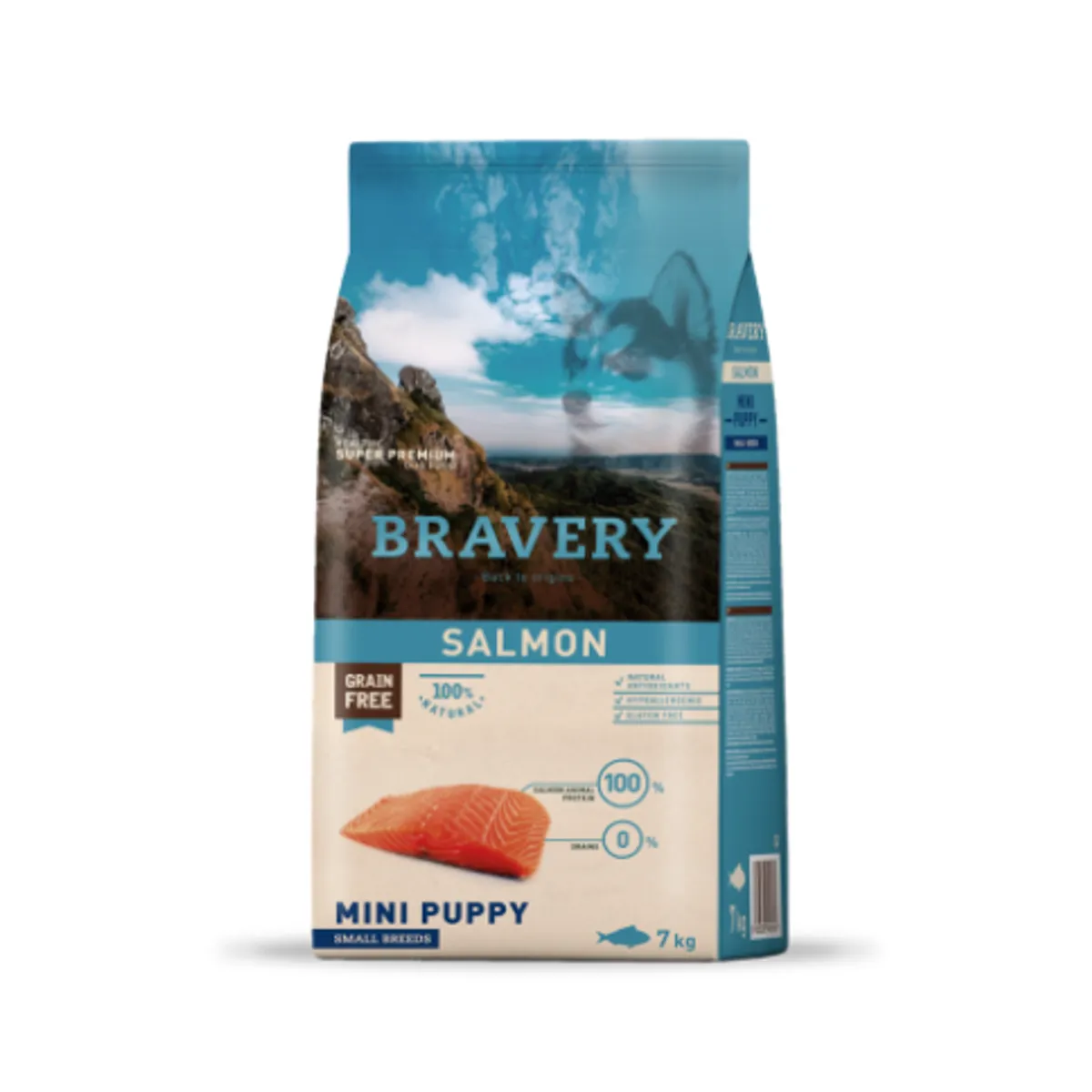 BRAVERY - BRAVERY MINI PUPPY SALMÓN 7 KG